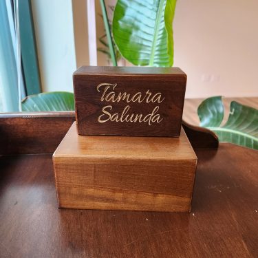 Paulownia Hardwood with Engraving $40